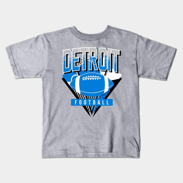 Detroit Football Retro Gameday Kids T-Shirt by funandgames